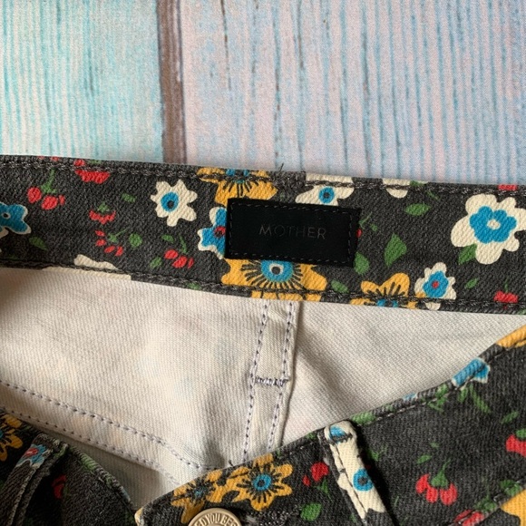 Mother high waisted ankle kick flare Floral Patterned Jeans - Picture 7 of 11